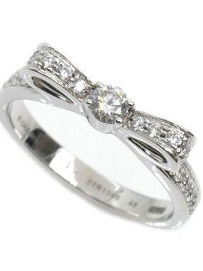 Chanel 18K White Gold Ribbon de Ring J3412 Diamond 75